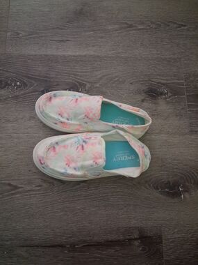 Sperry Girl’s Slip-On Canvas Sneakers - Pastel Tie-Dye